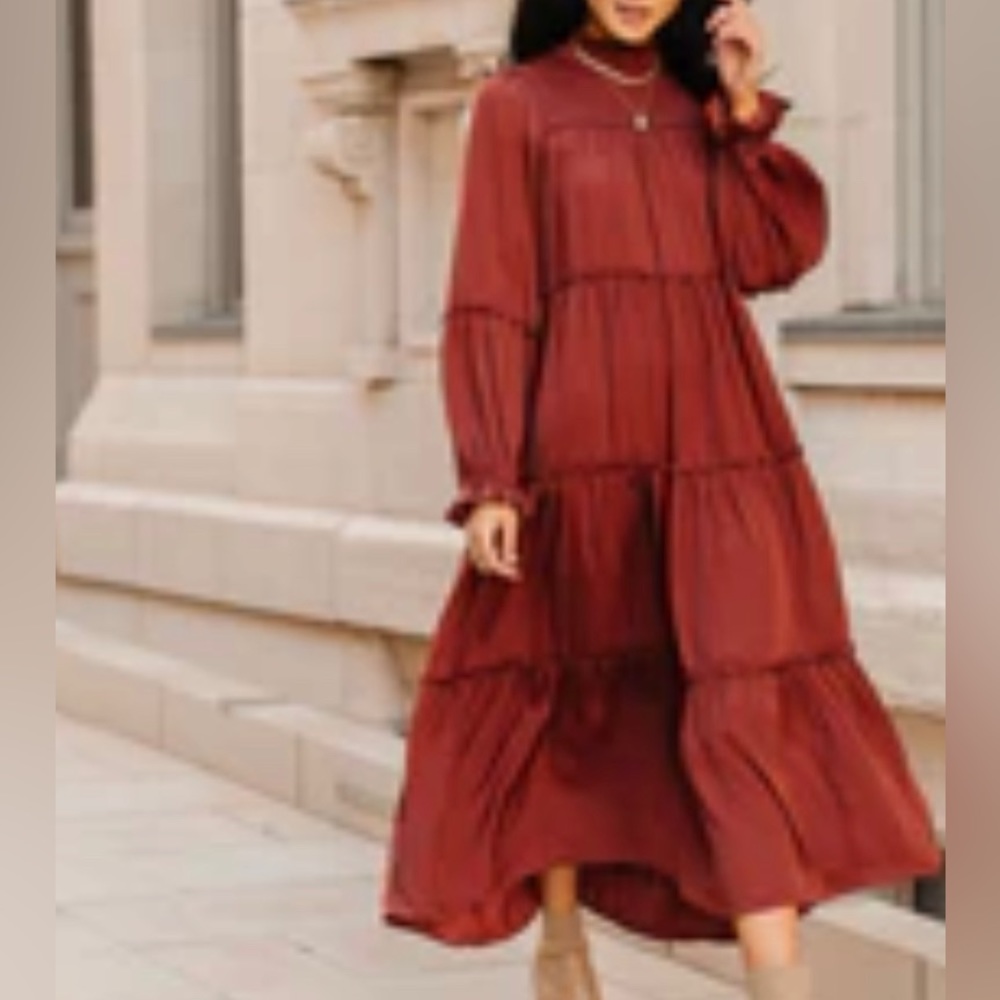 Wine/Burgundy Bohme Maxi Dress